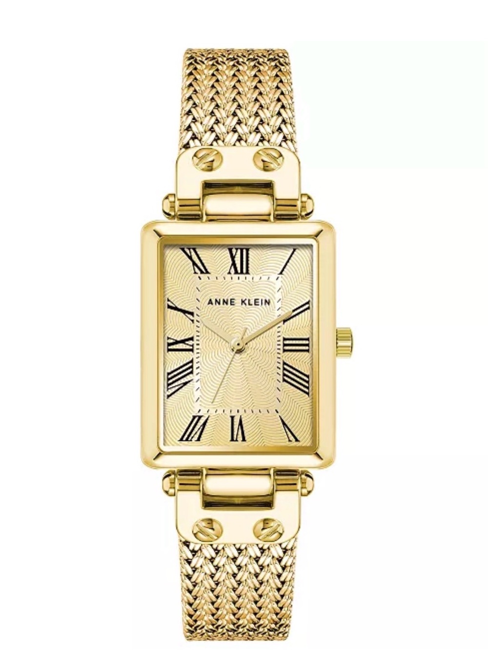 Anne Klein Women's Three Hand Quartz Gold-tone Stainless Steel Band Watch